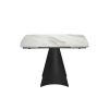 Стіл Обідній NORMAN CERAMIC White Golden Glossy