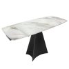 Стіл Обідній NORMAN CERAMIC White Golden Glossy