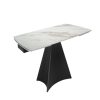 Стіл Обідній NORMAN CERAMIC White Golden Glossy Стіл Обідній NORMAN CERAMIC White Golden Glossy