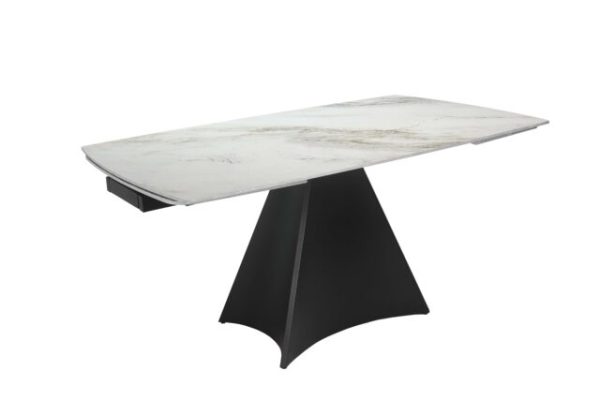 Стіл Обідній NORMAN CERAMIC White Golden Glossy Стіл Обідній NORMAN CERAMIC White Golden Glossy