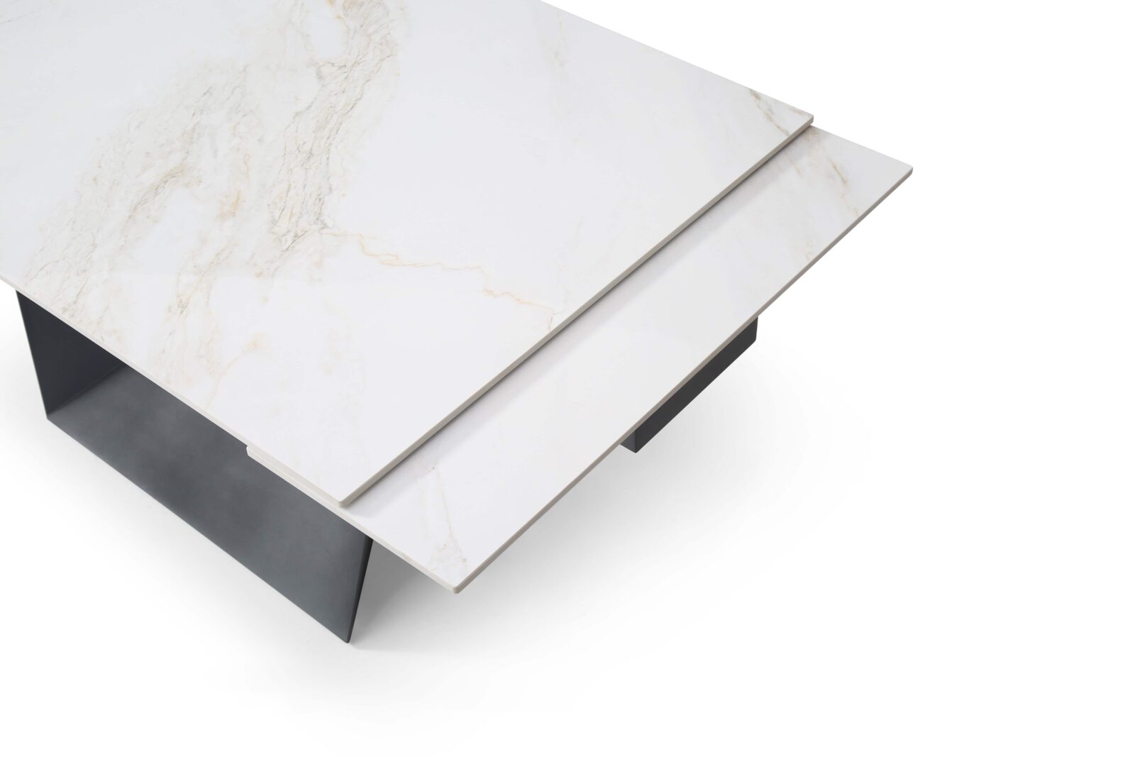 Стіл Обідній EDMUND CERAMIC White Golden Glossy Стіл Обідній EDMUND CERAMIC White Golden Glossy