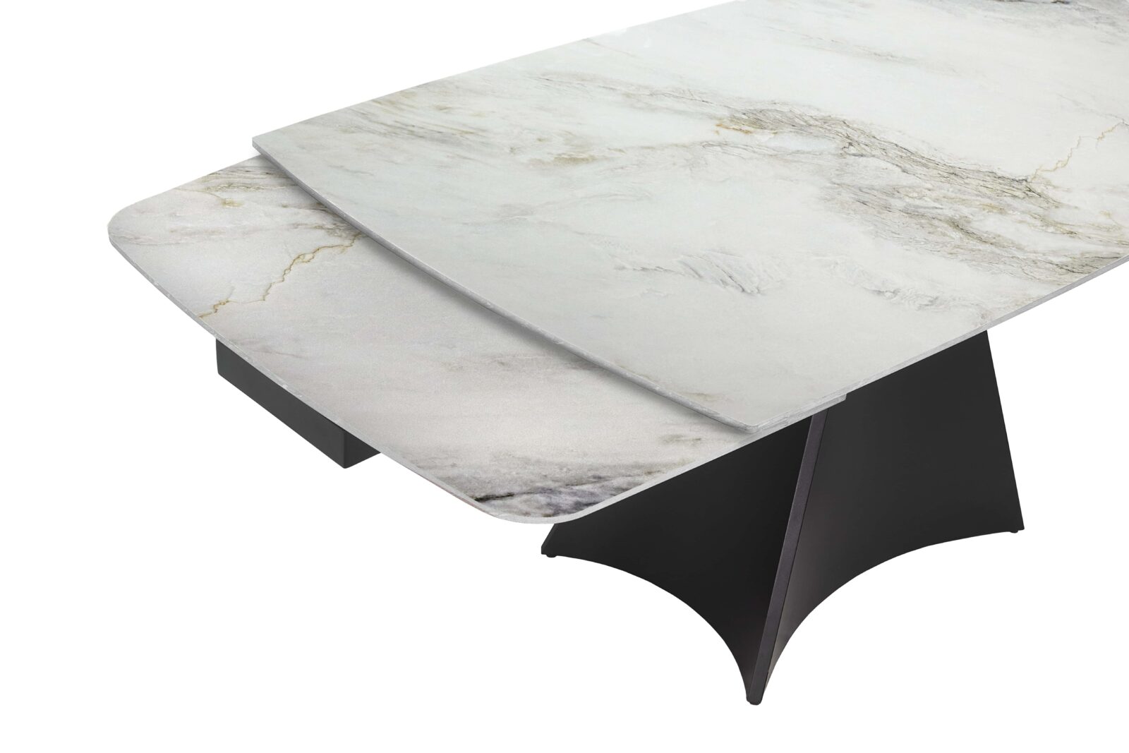Стіл Обідній NORMAN CERAMIC White Golden Glossy Стіл Обідній NORMAN CERAMIC White Golden Glossy