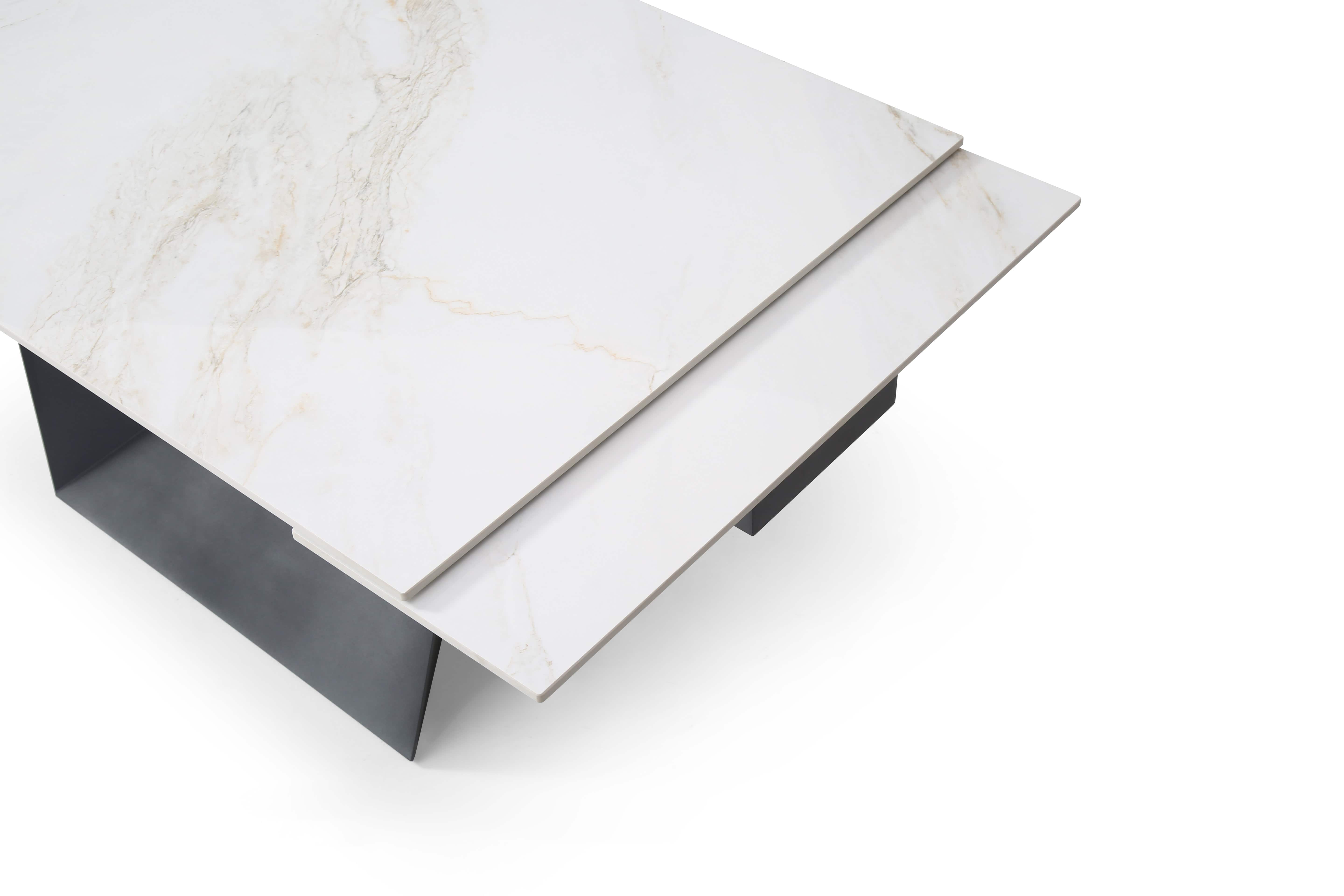 Стіл Обідній EDMUND CERAMIC White Golden Glossy Стіл Обідній EDMUND CERAMIC White Golden Glossy