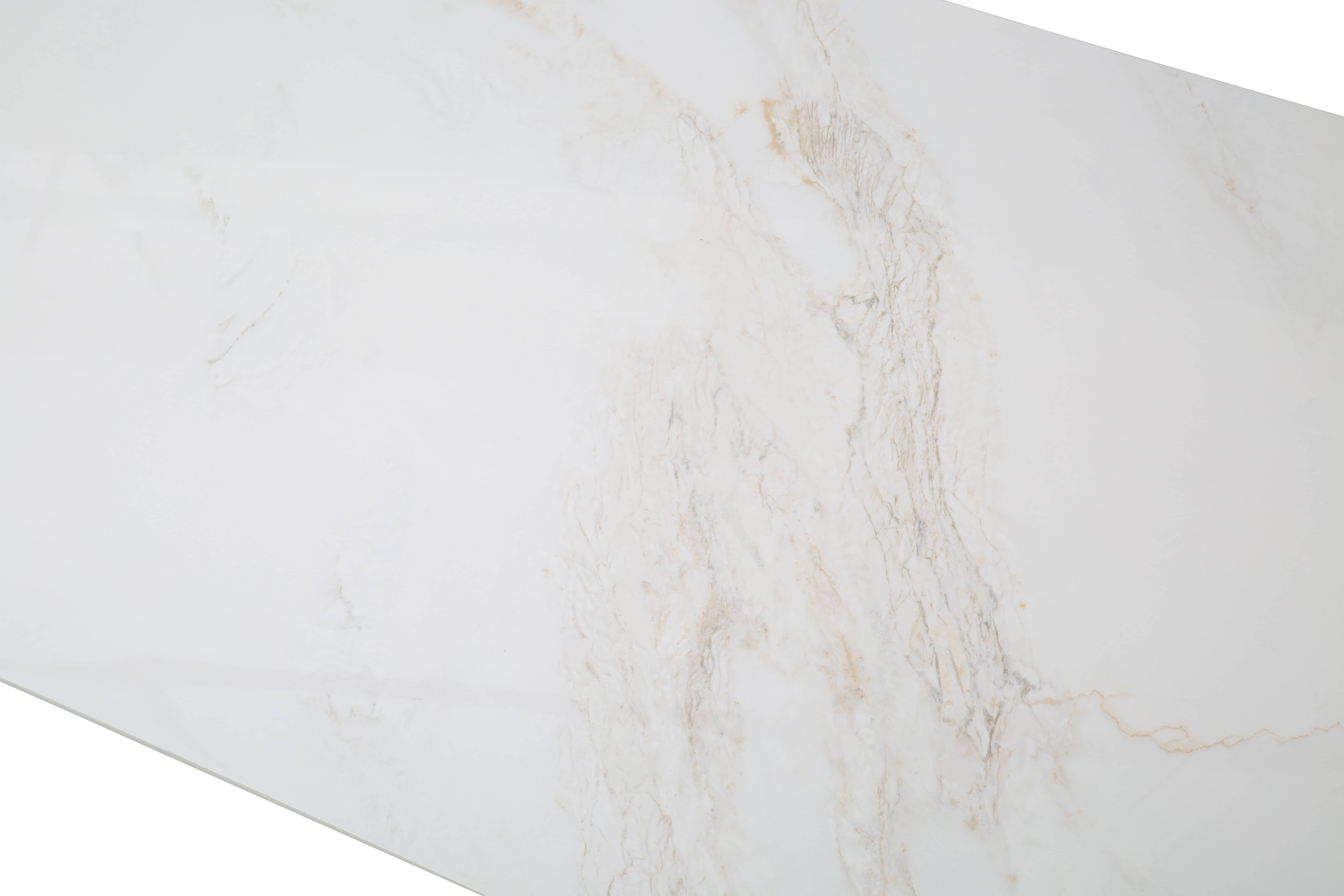 Стіл Обідній EDMUND CERAMIC White Golden Glossy Стіл Обідній EDMUND CERAMIC White Golden Glossy
